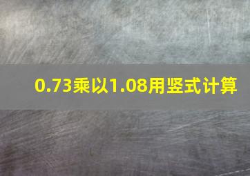 0.73乘以1.08用竖式计算