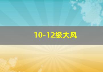 10-12级大风