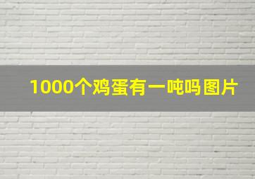 1000个鸡蛋有一吨吗图片