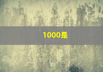 1000是