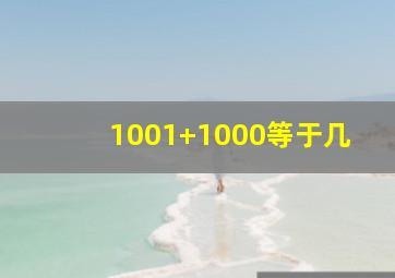 1001+1000等于几