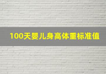 100天婴儿身高体重标准值