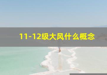 11-12级大风什么概念