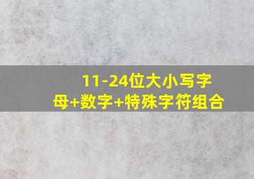 11-24位大小写字母+数字+特殊字符组合