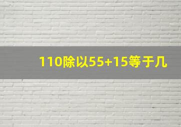 110除以55+15等于几