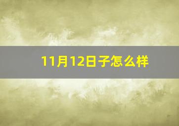 11月12日子怎么样