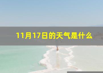 11月17日的天气是什么