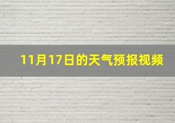 11月17日的天气预报视频