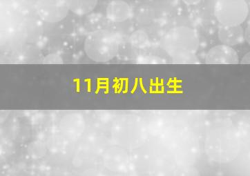 11月初八出生