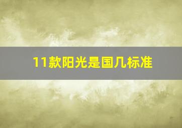 11款阳光是国几标准