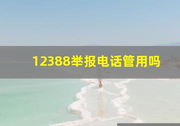 12388举报电话管用吗