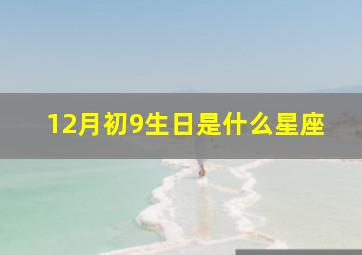 12月初9生日是什么星座