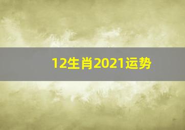 12生肖2021运势