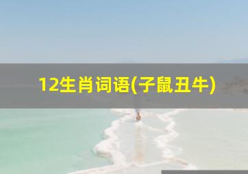 12生肖词语(子鼠丑牛)