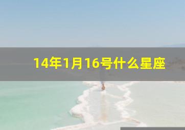 14年1月16号什么星座