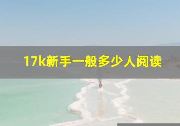 17k新手一般多少人阅读