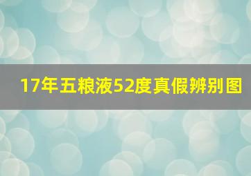 17年五粮液52度真假辨别图