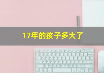 17年的孩子多大了