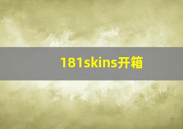 181skins开箱