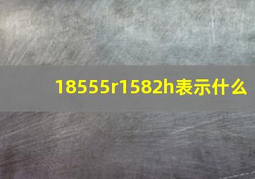 18555r1582h表示什么