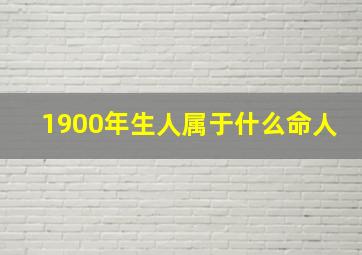 1900年生人属于什么命人