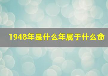 1948年是什么年属于什么命