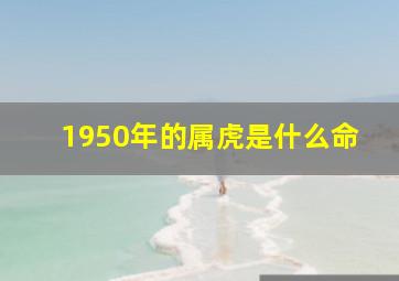 1950年的属虎是什么命