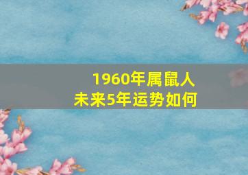 1960年属鼠人未来5年运势如何