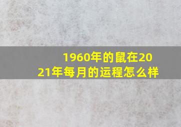 1960年的鼠在2021年每月的运程怎么样