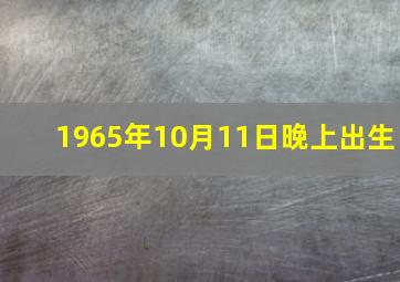 1965年10月11日晚上出生