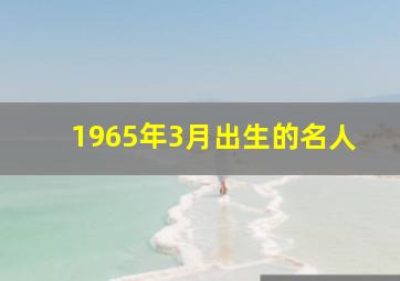 1965年3月出生的名人