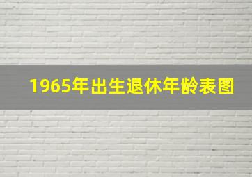 1965年出生退休年龄表图