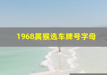 1968属猴选车牌号字母