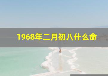 1968年二月初八什么命