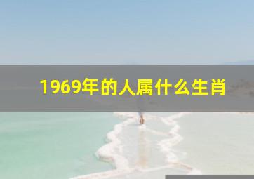 1969年的人属什么生肖