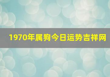 1970年属狗今日运势吉祥网