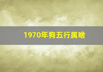 1970年狗五行属啥