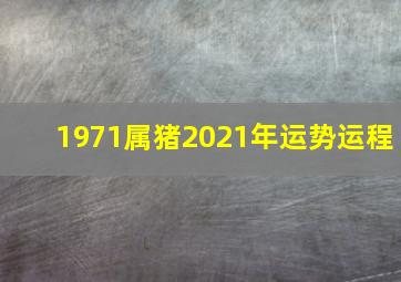 1971属猪2021年运势运程