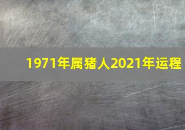 1971年属猪人2021年运程