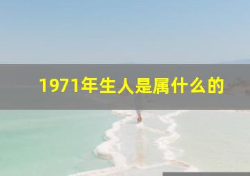 1971年生人是属什么的