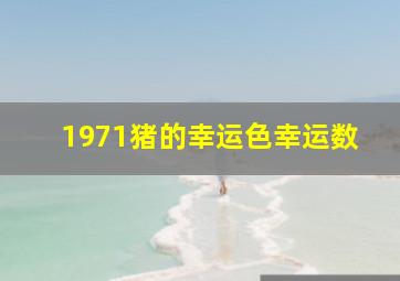 1971猪的幸运色幸运数