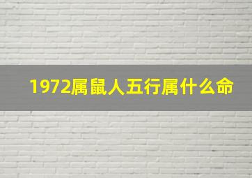 1972属鼠人五行属什么命