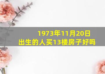 1973年11月20日出生的人买13楼房子好吗