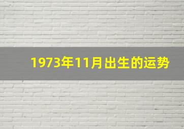 1973年11月出生的运势