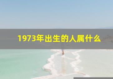 1973年出生的人属什么