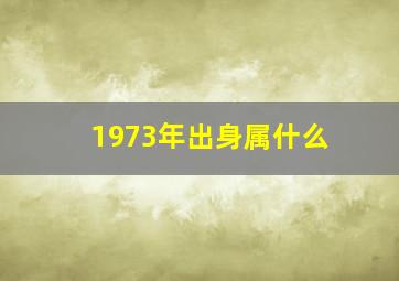 1973年出身属什么