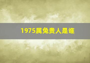 1975属兔贵人是谁