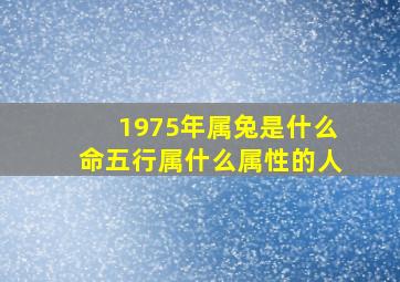 1975年属兔是什么命五行属什么属性的人