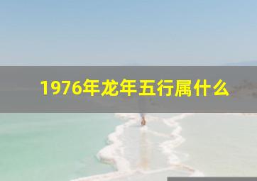 1976年龙年五行属什么