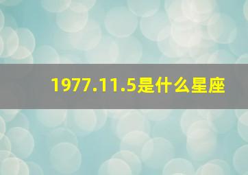 1977.11.5是什么星座